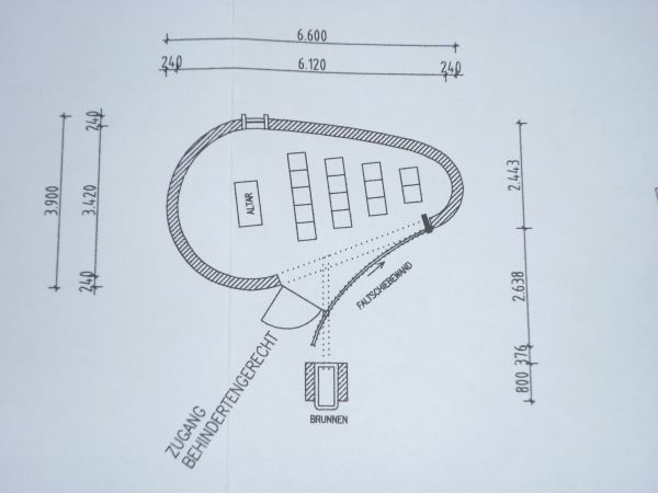 Kapelle 2-01-1, 600px Erste Entwurfszeichnung, Draufsicht